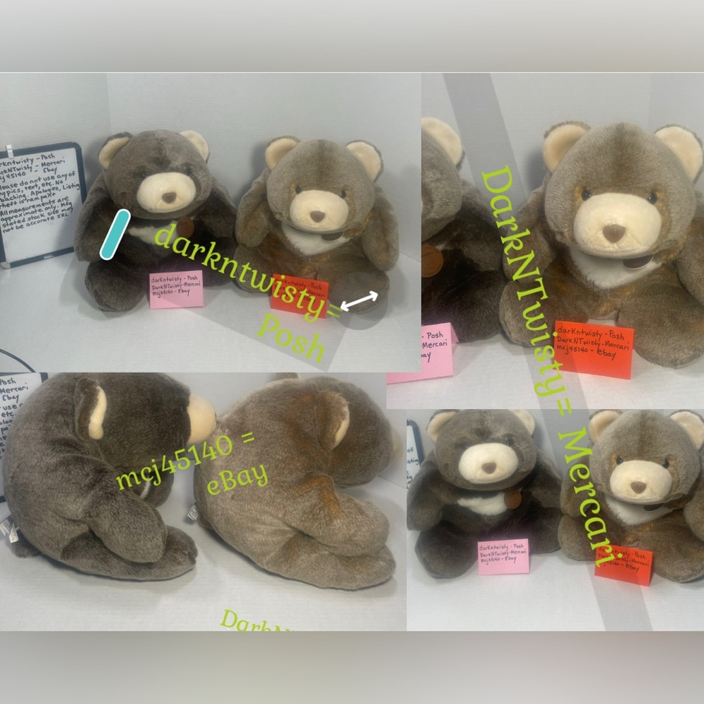 HTF VTG GUND SNUFFLES CHOCOLATE & CARAMEL ANNIVERSARY PAIR SHIPS WW 15” FREE GWP - Picture 8 of 13